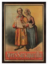 LARGE AYER'S SARSAPARILLA LITH