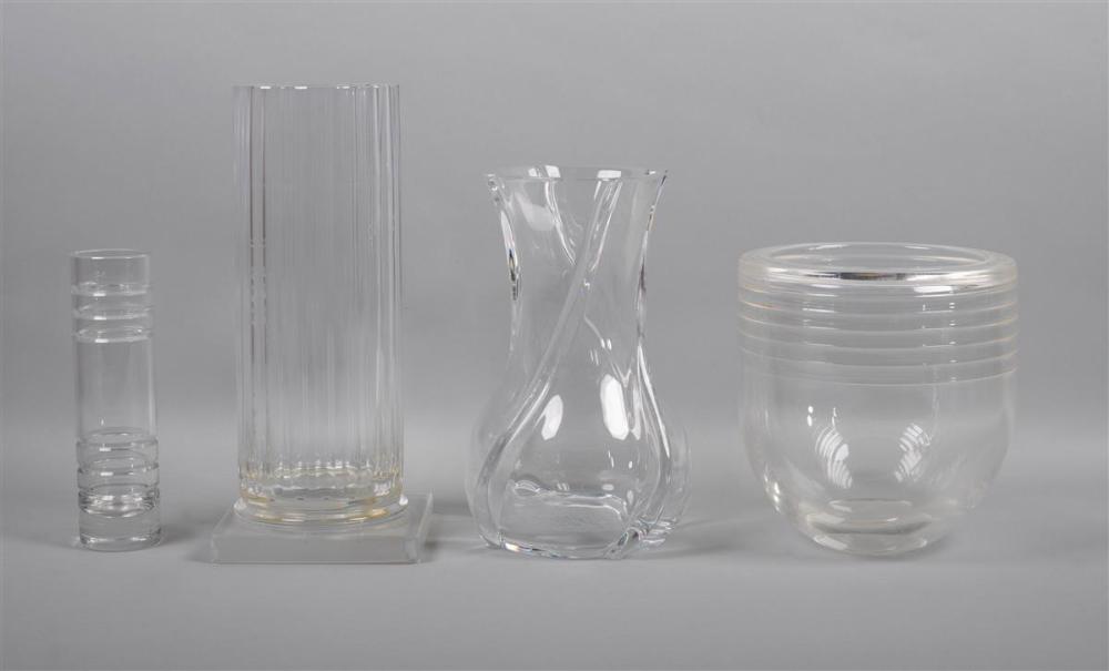 LARGE BACCARAT VASE AND OTHER