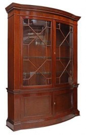 LARGE BAKER MAHOGANY BOWFRONT