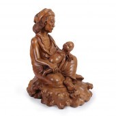 LARGE BALINESE CARVED WOOD SCU