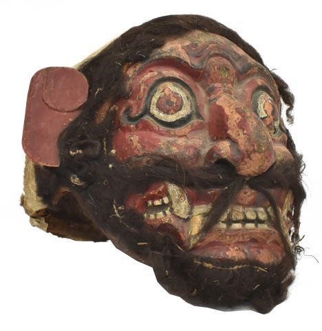 LARGE BALINESE WOOD & HIDE GUARDIAN