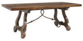 LARGE BAROQUE STYLE OAK TRESTL