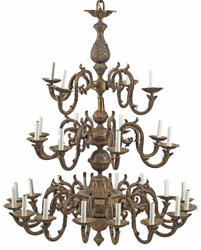 LARGE BAROQUE STYLE PATINATED