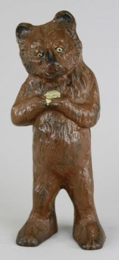 LARGE BEAR W/HONEY DOORSTOP As