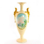 LARGE BELLEEK POTTERY PICTORIA