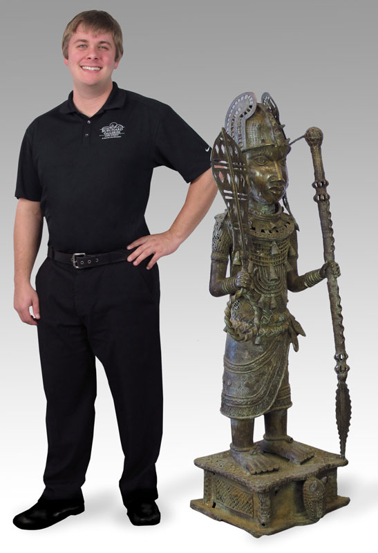 LARGE BENIN BRONZE WARRIOR