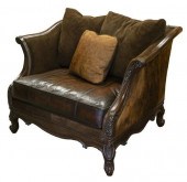 LARGE BERNHARDT LEATHER, COWHI