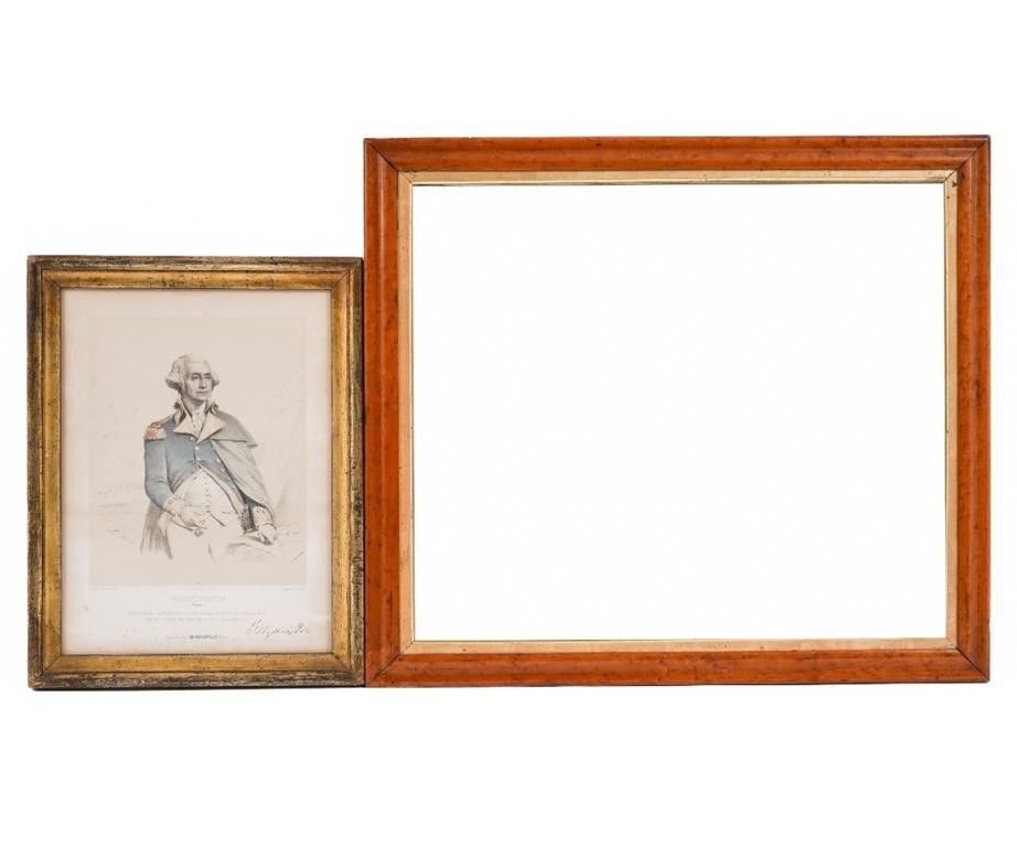 Large birdseye maple framed mirror,