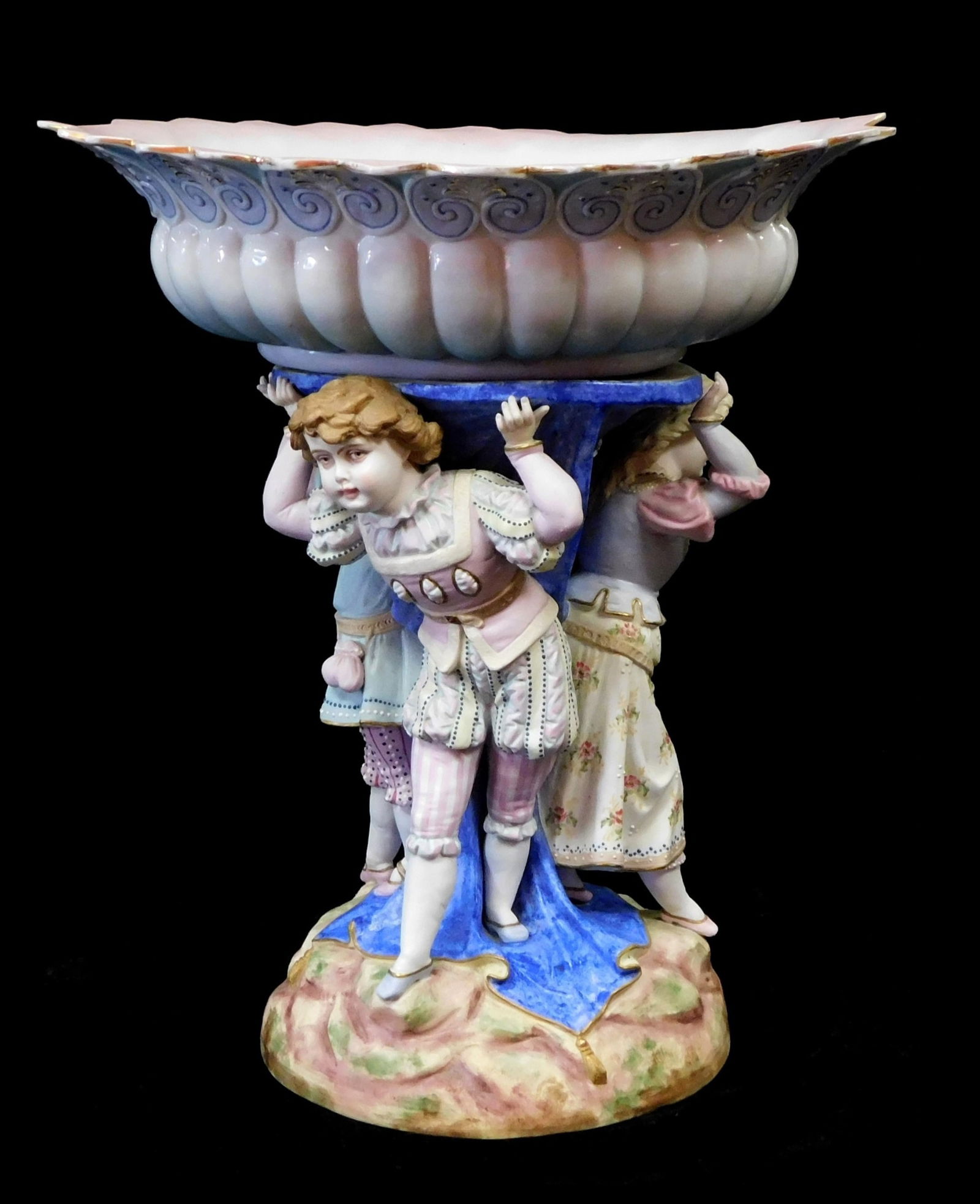 LARGE BISQUE PORCELAIN FIGURAL