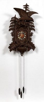 LARGE BLACK FOREST CARVED EAGL