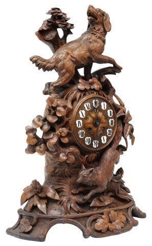 LARGE BLACK FOREST CARVED HUNTING
