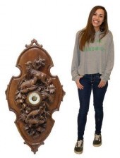LARGE BLACK FOREST CARVED WALN