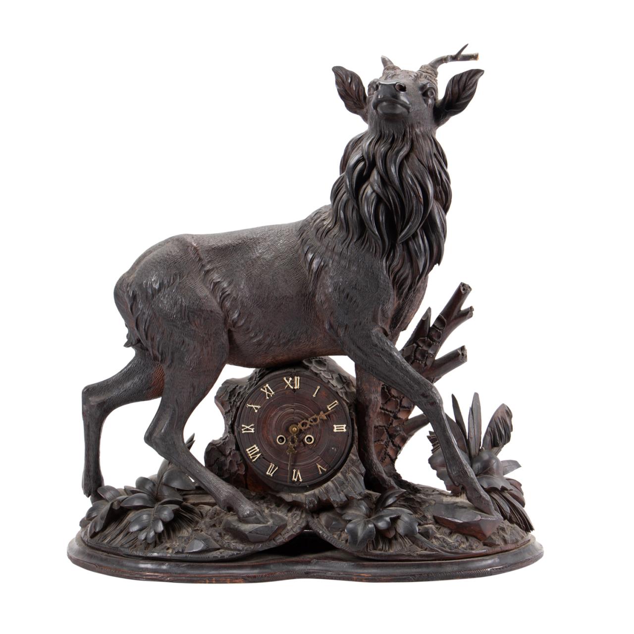 LARGE BLACK FOREST CARVED WOODEN