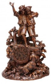 LARGE BLACK FOREST FIGURAL MAN