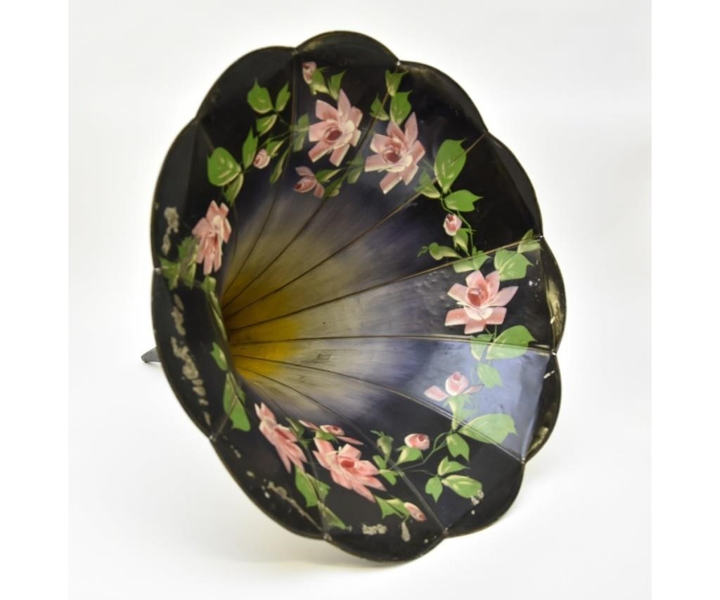 Large black Morning Glory Horn,