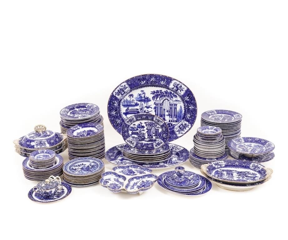 Large blue and white Copeland china