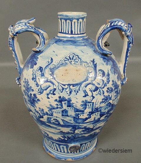 Large blue and white Italian
