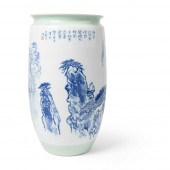 LARGE BLUE AND WHITE VASE
WANG