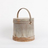LARGE BLUE FIRKIN, 19TH C.A la