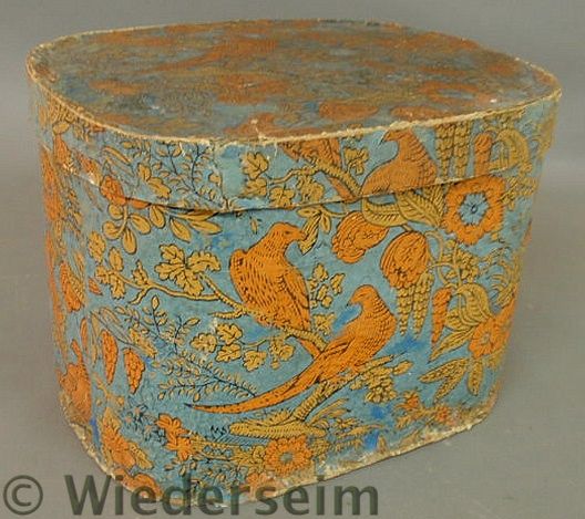 Large blue wallpapered box with