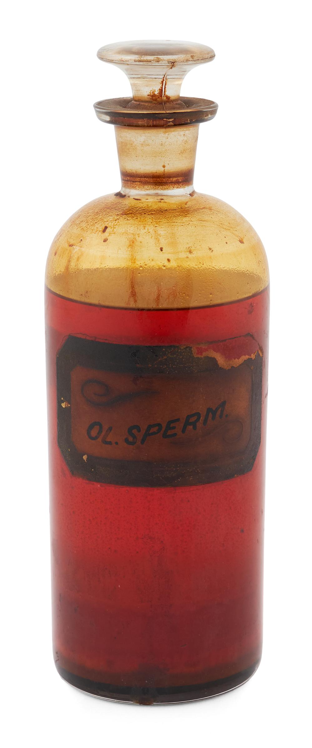 LARGE BOTTLE OF SPERM WHALE OIL