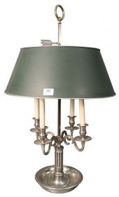 LARGE BOUILLOTTE SILVERED TABL
