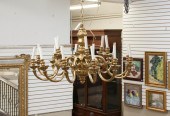 LARGE BRASS EIGHTEEN-LIGHT CAN