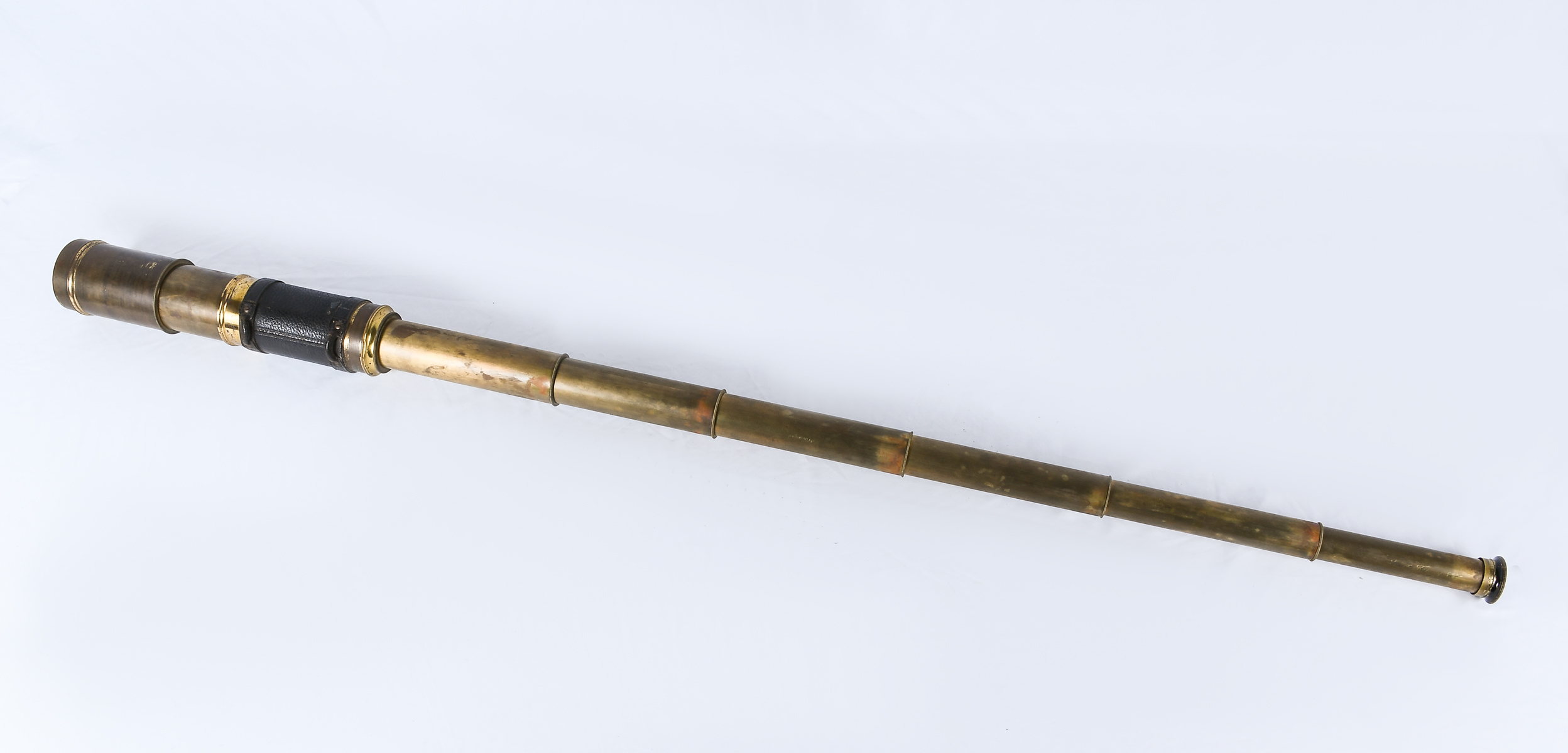 LARGE BRASS & LEATHER MARINE