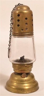 LARGE BRASS SKATER'S LANTERN.L