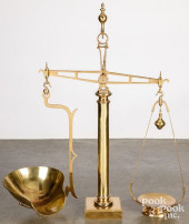 LARGE BRASS TROEMNER BEAM SCAL