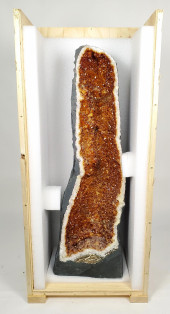 LARGE BRAZILIAN CITRINE CATHED
