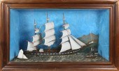LARGE BRITISH SHIP DIORAMA OF