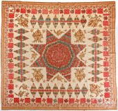LARGE BRODERIE PERSE QUILT, EA