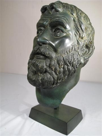 Large bronze bust of a man. Heavy