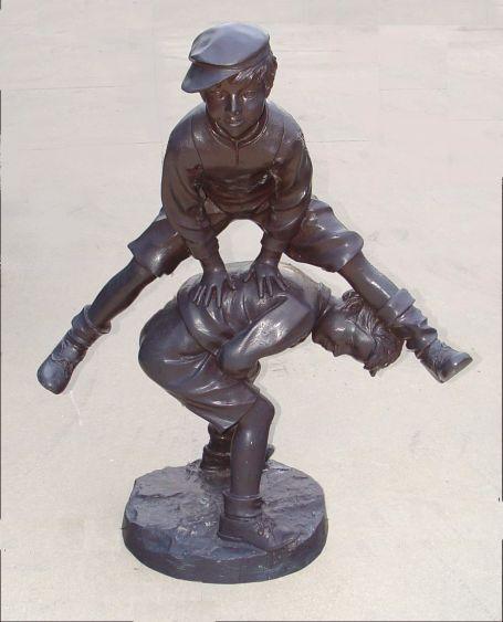 LARGE BRONZE CHILDREN PLAYING