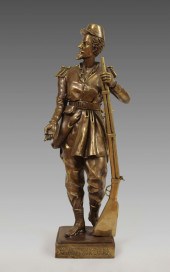 LARGE BRONZE CIVIL WAR SOLDIER