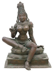 LARGE BRONZE/ COPPER ALLOY FIG