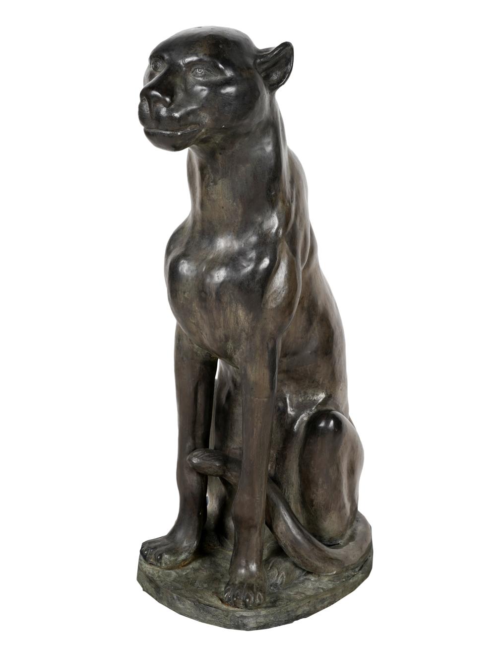 LARGE BRONZE FIGURE OF A