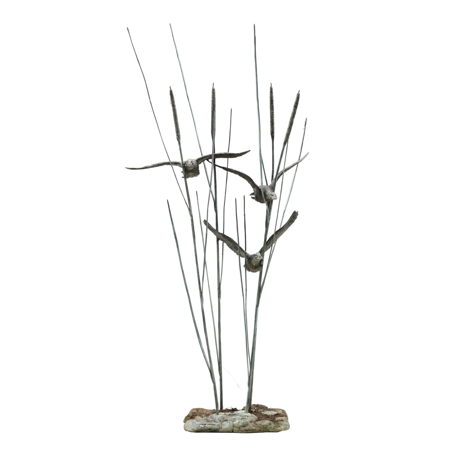 LARGE BRONZE GARDEN STATUE OF