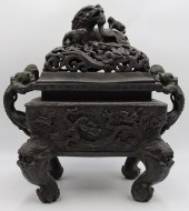 LARGE BRONZE INCENSE BURNER WI