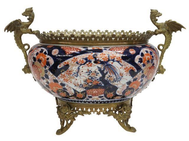 LARGE BRONZE-MOUNTED IMARI