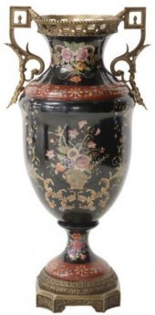 LARGE BRONZE-MOUNTED PORCELAIN