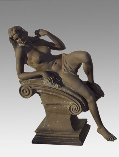 LARGE BRONZE PATINATED SCULPTURE