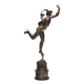 LARGE BRONZE SCULPTURE OF MERC