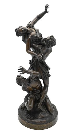 LARGE BRONZE SCULPTURE, THE RAPE OF