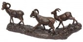 LARGE BRONZE SCULPTURE, THREE