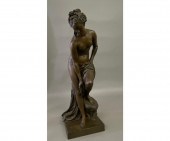 Large bronze statue titled 'Ve
