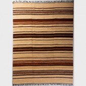 LARGE BROWN AND BEIGE STRIPED