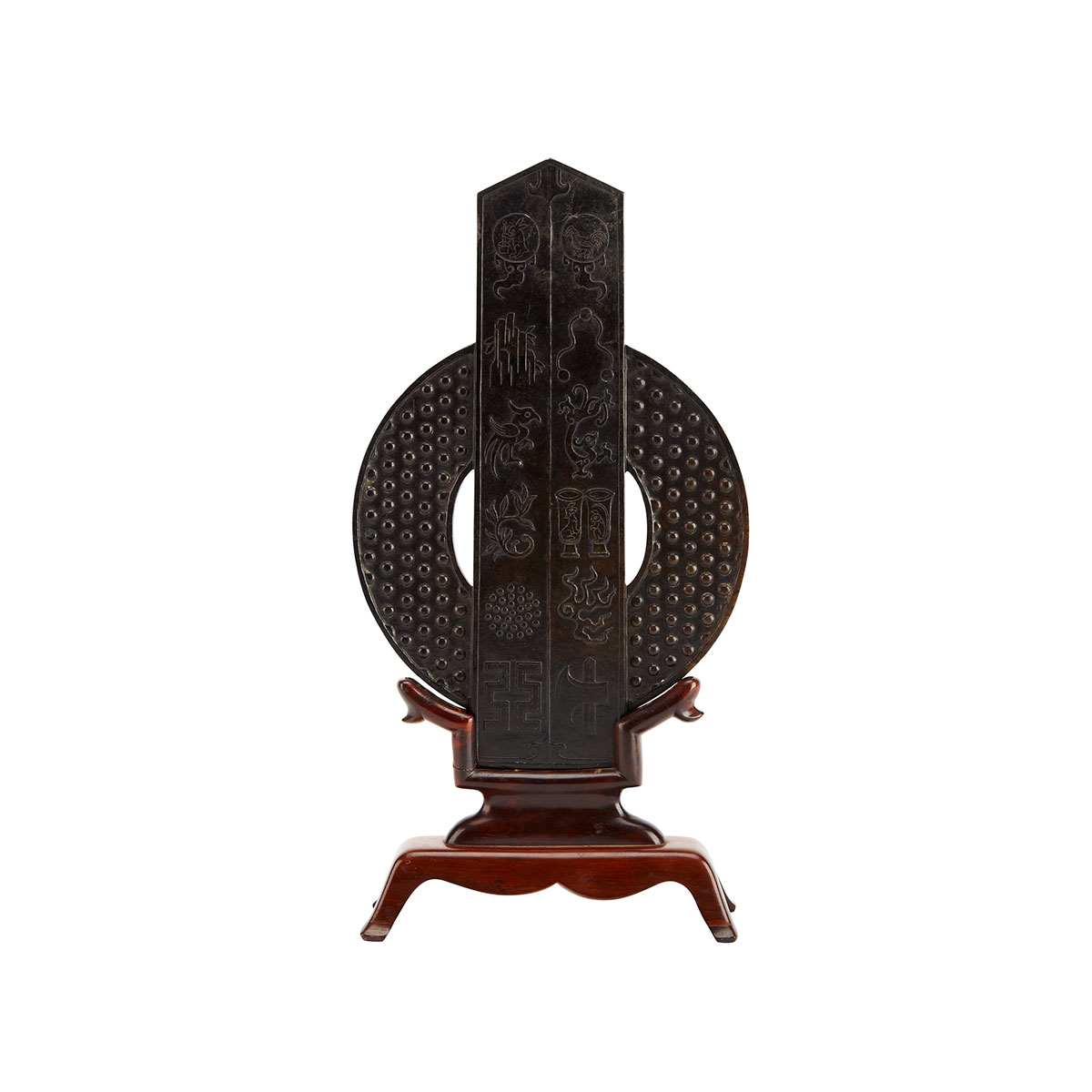 Large Brown Jade Bi 19th