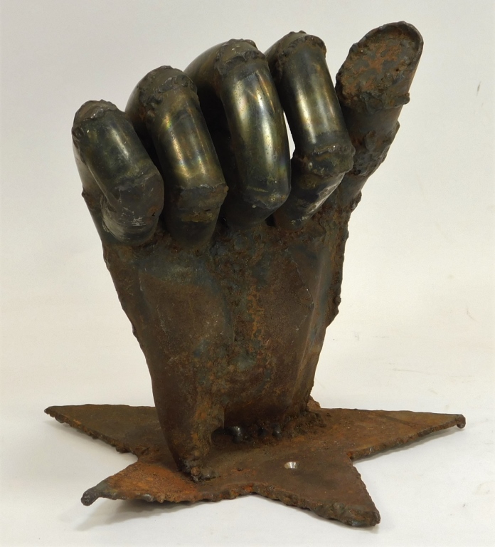 LARGE BRUTALIST MCM METAL HAND